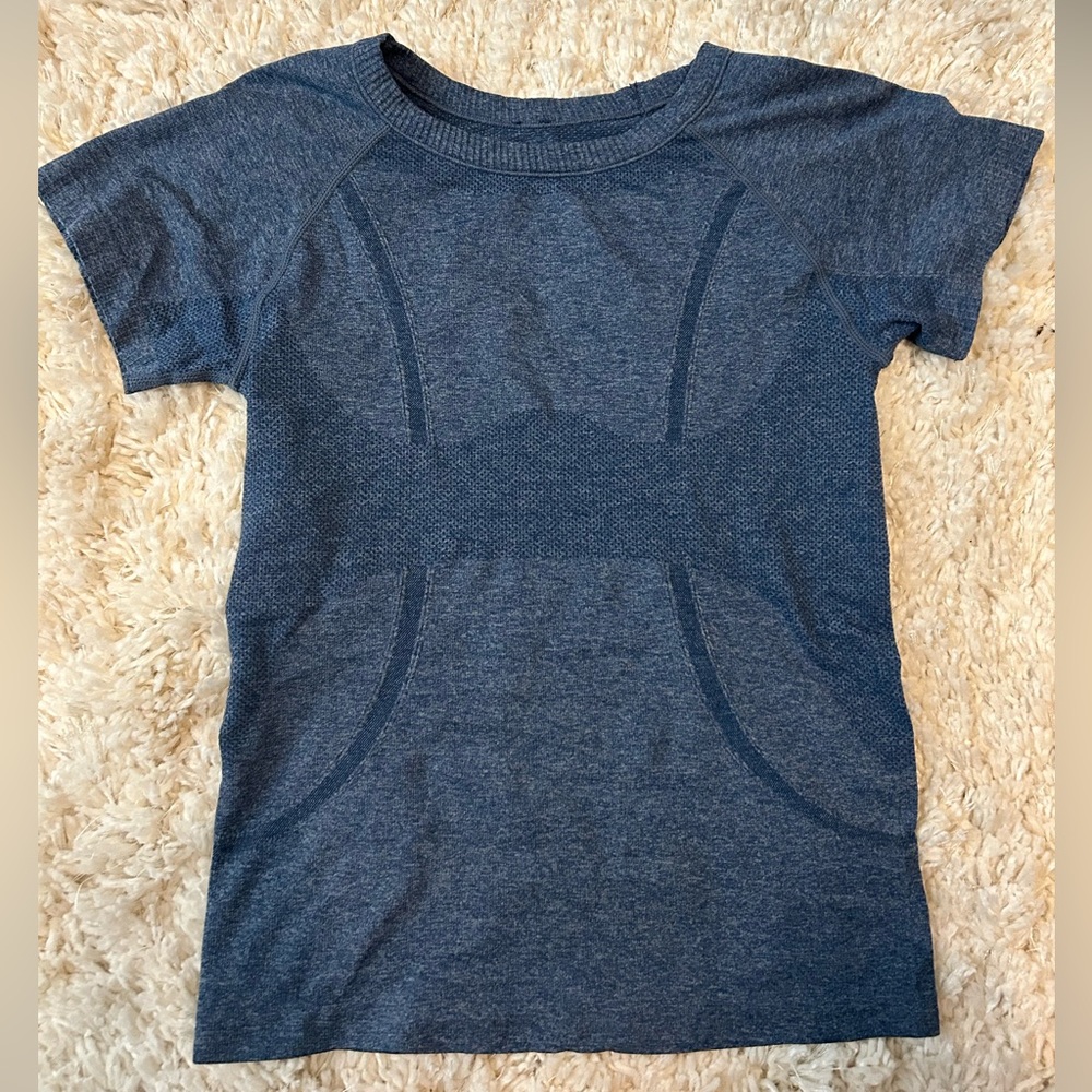 Blue Athletic Short Sleeve Shirt